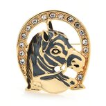 Broche 011 Paard in hoefijzer zwart Broche 011 Paard in hoefijzer zwart