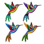 Metalen tuin / schutting hanger kolibri set 4 stuks (26cm) Metalen tuin / schutting hanger kolibri set 4 stuks (26cm)