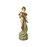 Goebel - Alphonse Mucha | Decoratief beeld / figuur Lente 1900 | Porselein - 32cm - Limited Edition - met echt goud Goebel - Alphonse Mucha | Decoratief beeld / figuur Lente 1900 | Porselein - 32cm - Limited Edition - met echt goud