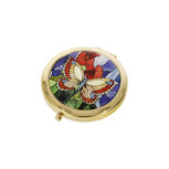 Goebel - Louis Comfort Tiffany | Make-Up Zakspiegel Vlinders | Metaal - 7cm Goebel - Louis Comfort Tiffany | Make-Up Zakspiegel Vlinders | Metaal - 7cm