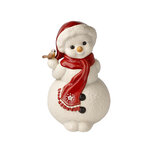 Goebel - Kerst | Decoratief beeld / figuur Sneeuwpop - Gelukkige wintervriend | Aardewerk - 22cm - Limited Edition Goebel - Kerst | Decoratief beeld / figuur Sneeuwpop - Gelukkige wintervriend | Aardewerk - 22cm - Limited Edition