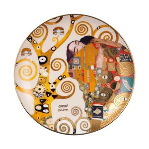 Goebel - Gustav Klimt | Decoratief bord De vervulling | Porselein - 21cm - Limited Edition - met echt goud