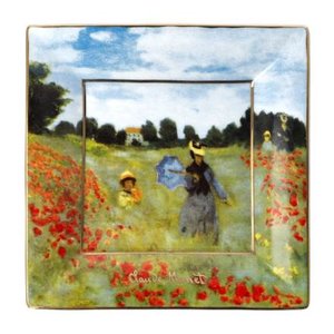 OP=OP Goebel - Claude Monet | Decoratieve Schaal Papaver veld | Porselein, 12cm