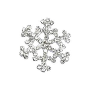 Goebel® - Fitz and Floyd | Broche "Sneeuwkristal zilver" | Kerst, speld, sneeuw, kristal