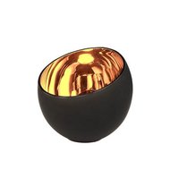 Goebel® - Accessoires | Windlicht "Golden Black" | Glas, 13cm, theelicht, waxinelicht houder