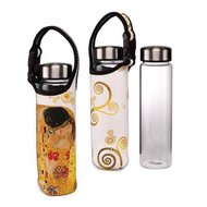 Goebel - Gustav Klimt | Glazen fles met hoes De Kus | Beker - glas - 700ml