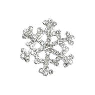 Goebel® - Fitz and Floyd | Broche "Sneeuwkristal zilver" | Kerst, speld, sneeuw, kristal