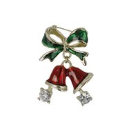 Brooche - Bow with Red Bells