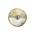 Goebel® - Lotus | Broche "Bloem des Levens Wit" | Porselein, 5cm, met glaskristallen en echt goud_